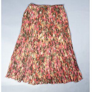 Crinkled Maxi Skirt | Y2K Abstract Splotchy Patterned Flowy Long Skirt